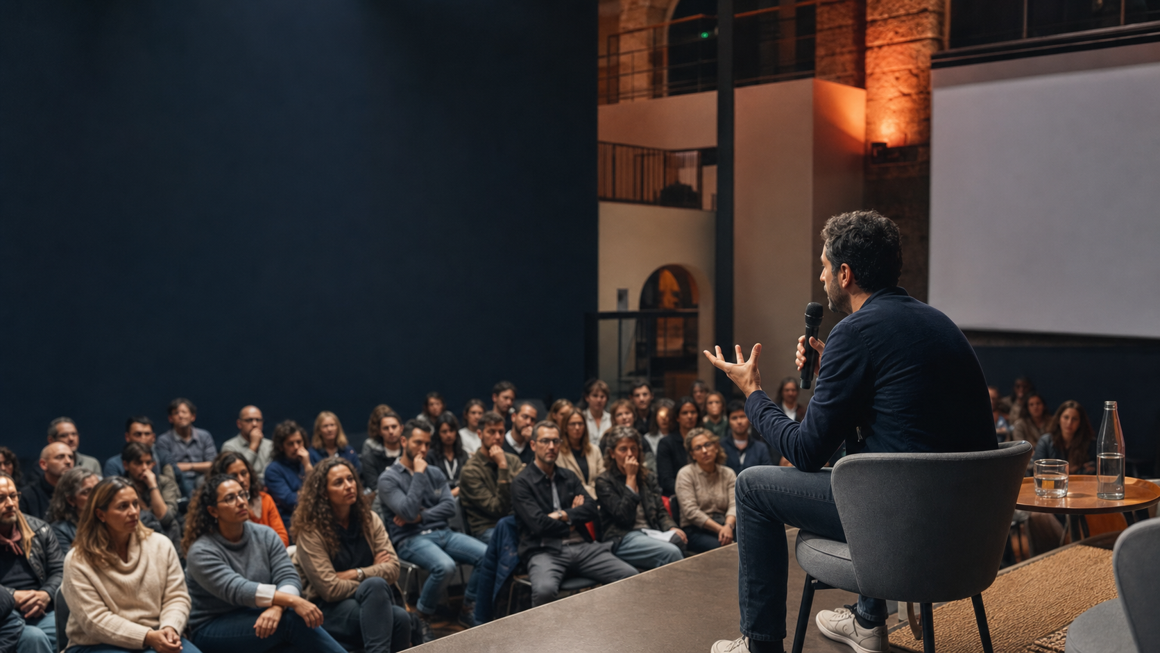 Intervención ante un público en un encuentro